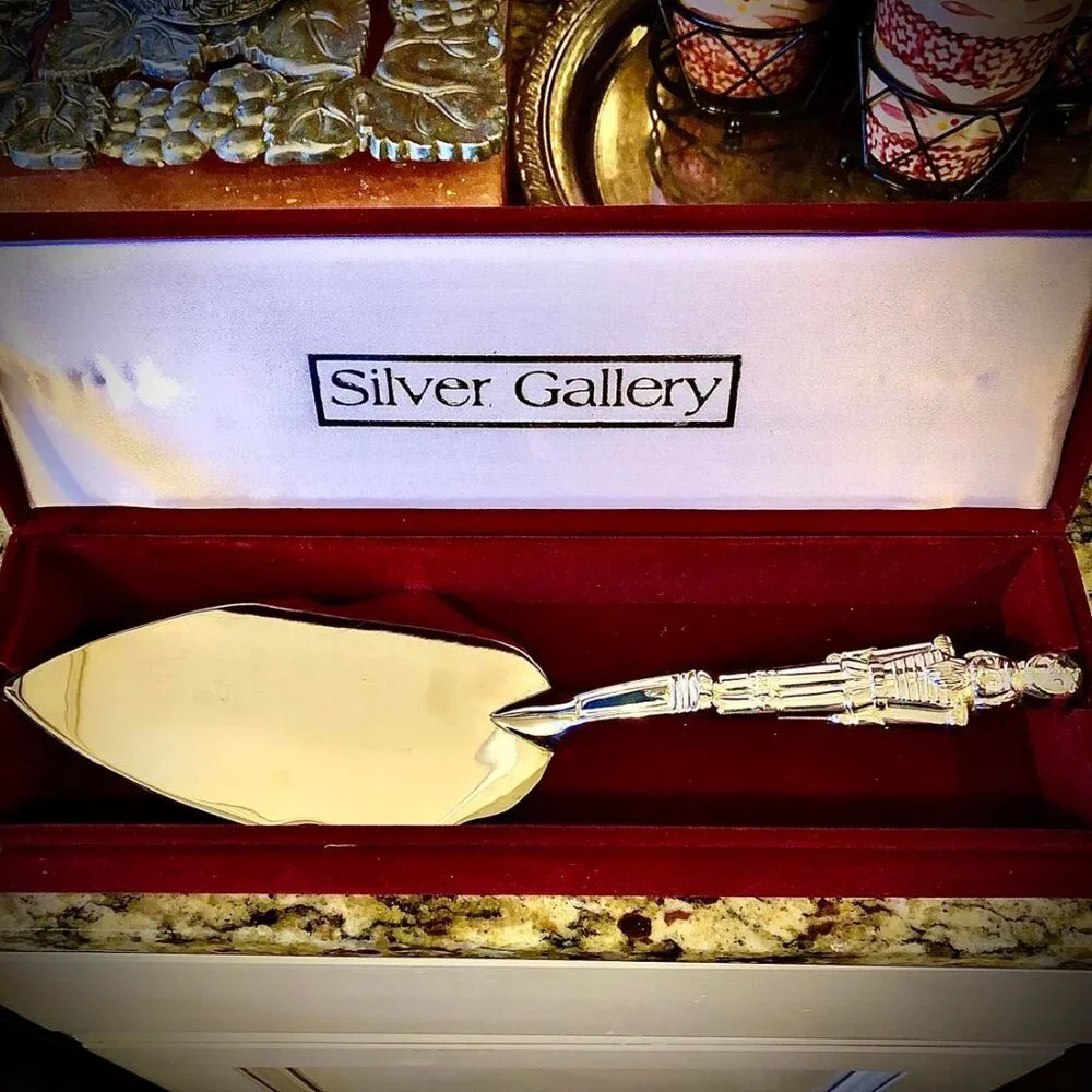 NWT GODINGER Silver Gallery Collectible Nutcracker Toy Soldier Pie/Cake Server
